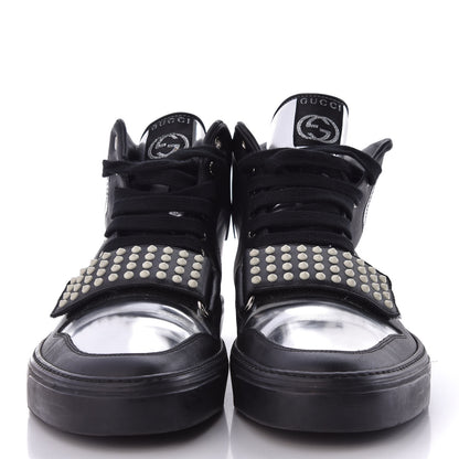 Gucci Calfskin Mens Glow Light High Top Sneakers 10.5 Black 2 of 7