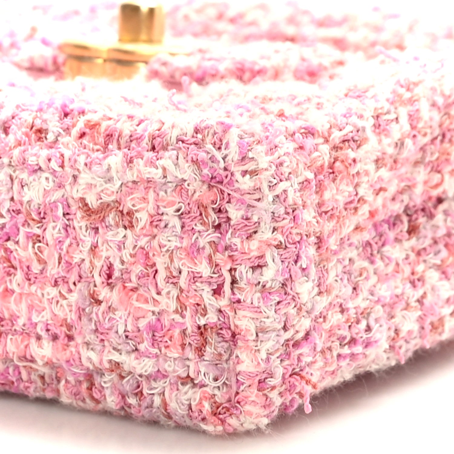 Chanel Tweed Quilted Mini Nano Kelly Shopper Pink 9 of 10