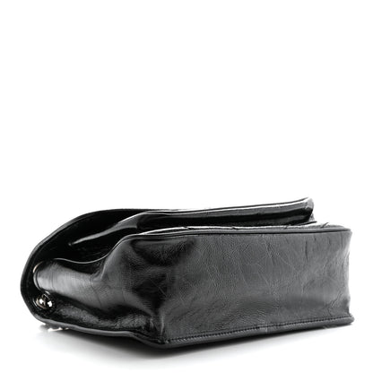 Saint Laurent Crinkled Calfskin Matelasse Monogram Medium Niki Chain Satchel Black 4 of 10
