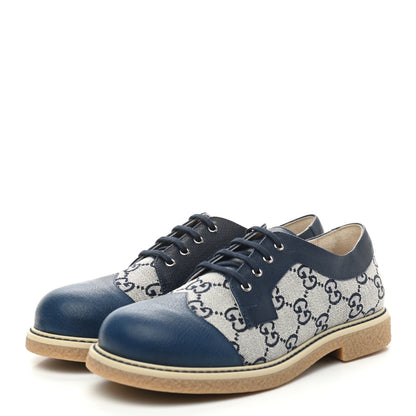 Gucci GG Monogram Childrens Brogues 35 Navy 3 of 7