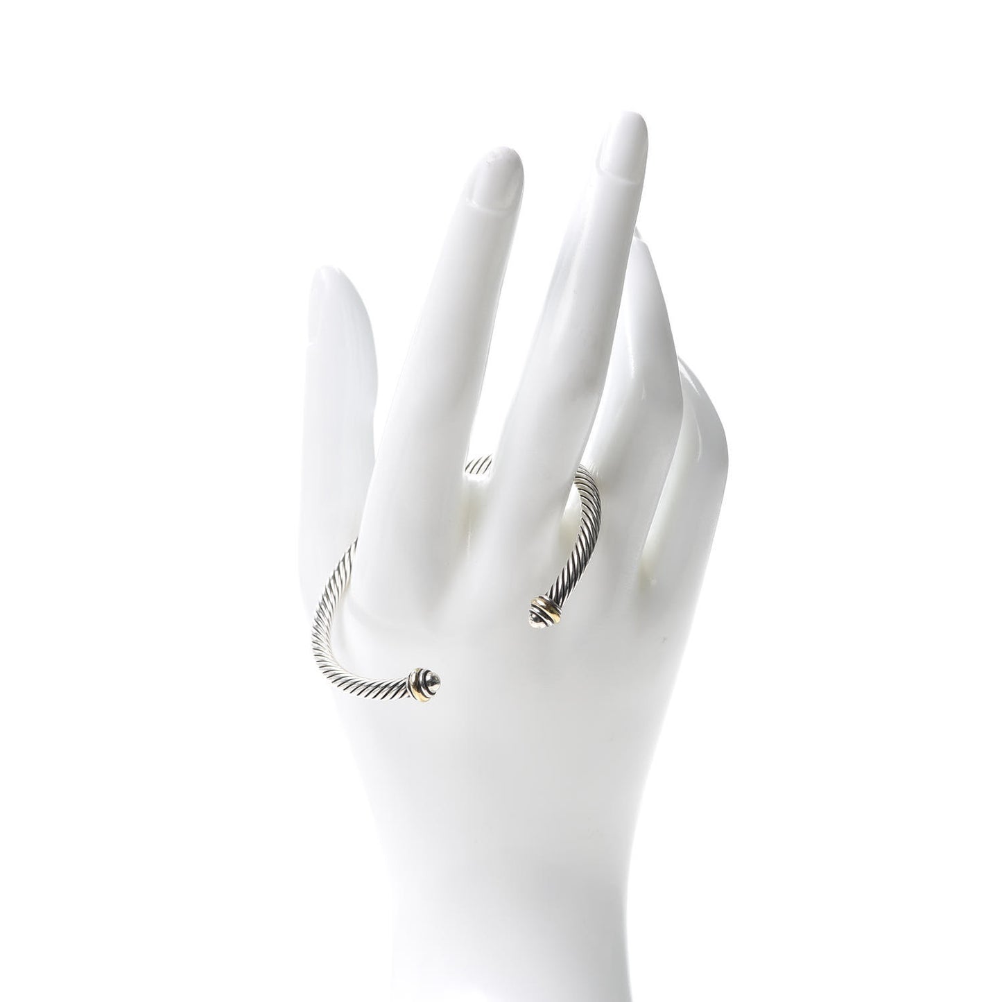 Sterling Silver 18K Yellow Gold 4mm Cable Classics Bracelet