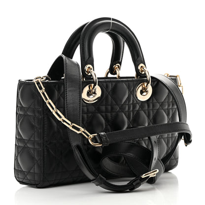 Christian Dior Lambskin Cannage Lady D-Joy Black 3 of 11