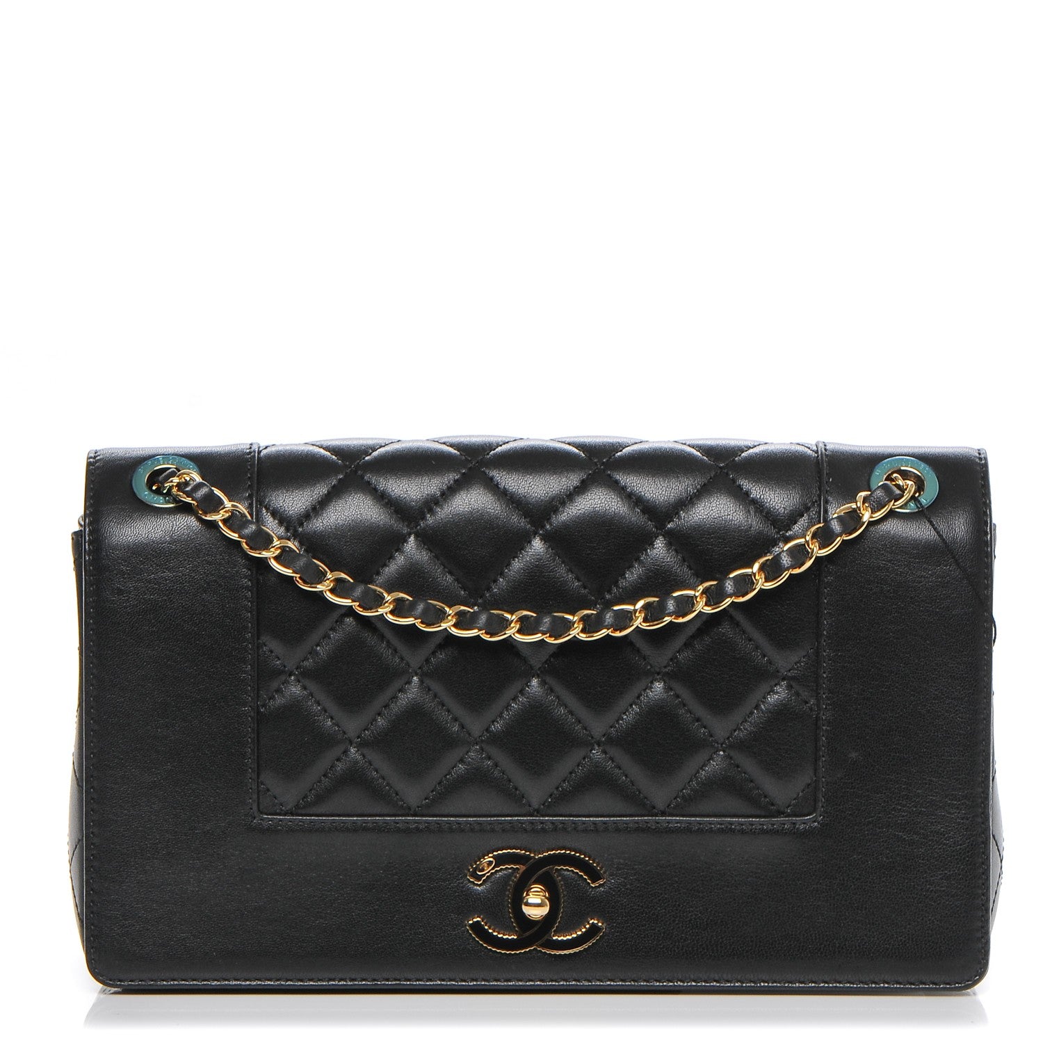 Chanel Sheepskin Quilted Vintage Mademoiselle Flap Black 1 of 6