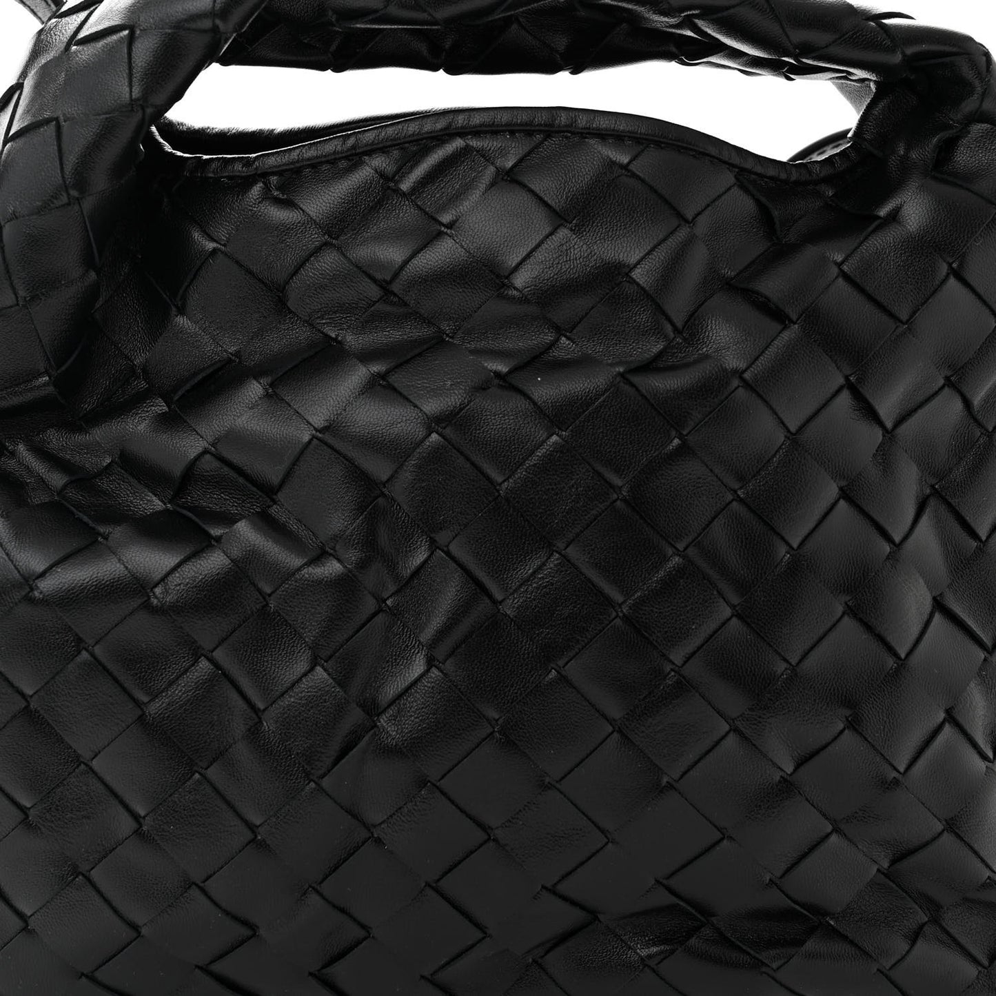 Calfskin Intrecciato Mini Hop Black