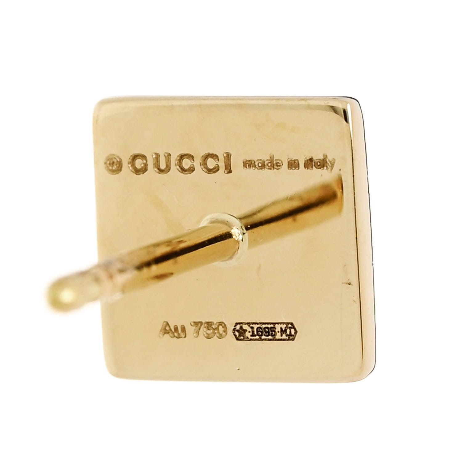 Gucci 18K Yellow Gold Icon Square Star Earrings 4 of 5