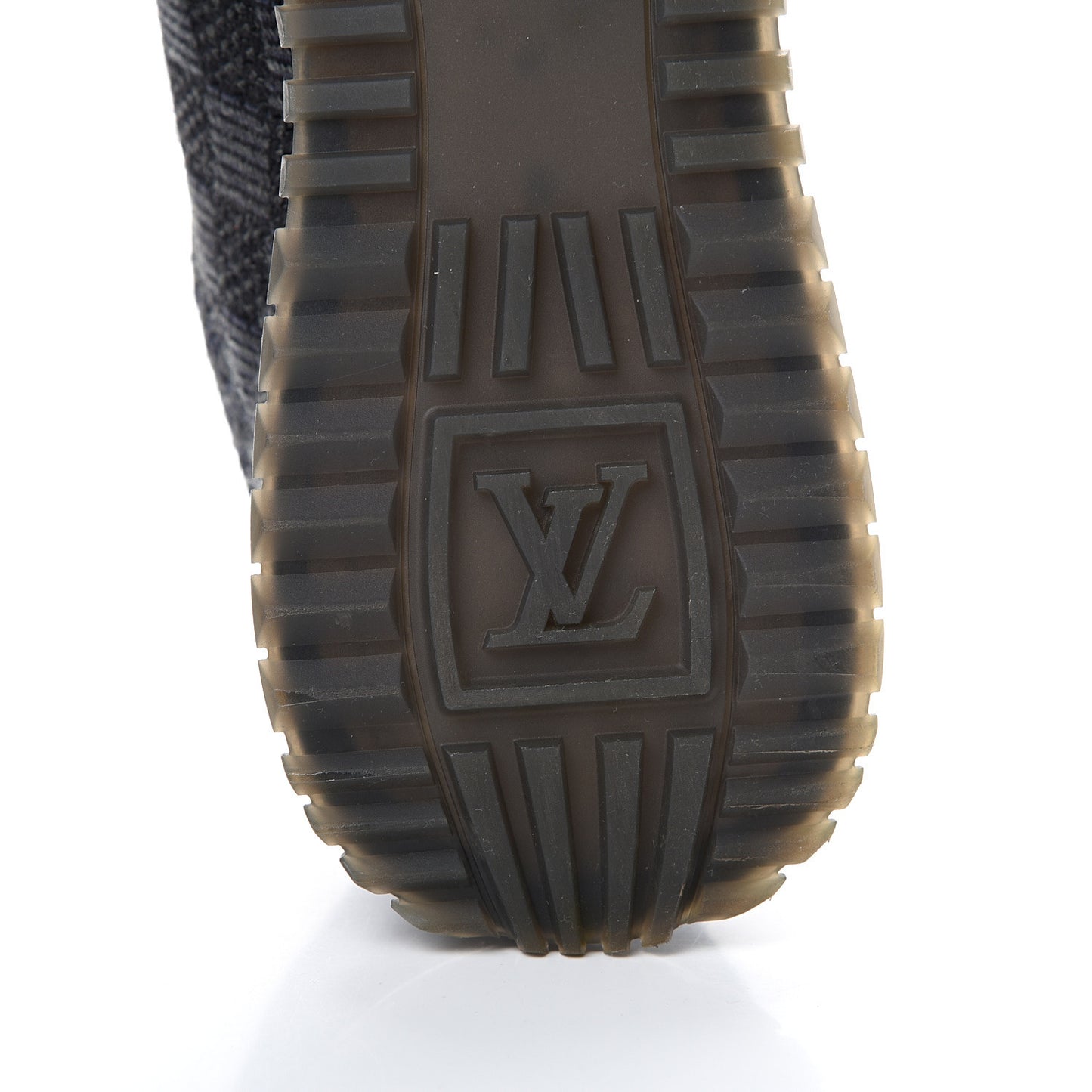 Calfskin Damier Run Away Sneakers 8.5 Graphite