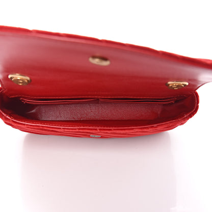 Balenciaga Velvet Logo Matelasse BB Chain Wallet Red 5 of 8