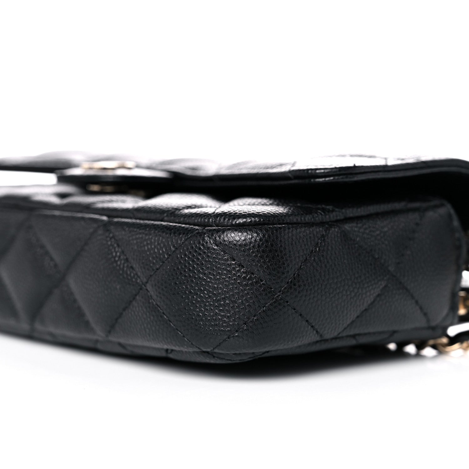 Chanel Caviar Quilted Flap Phone Holder With Chain Black 11 of 12