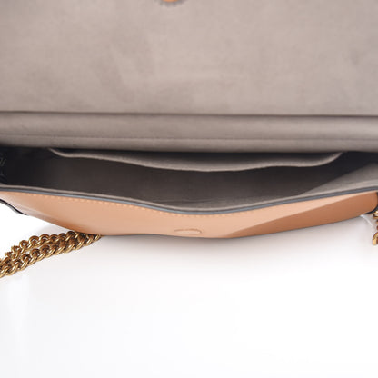 Fendi Vitello Grace Glazed Fabric FF 1974 Double F Shoulder Bag Caramello Mogano Panna 6 of 12