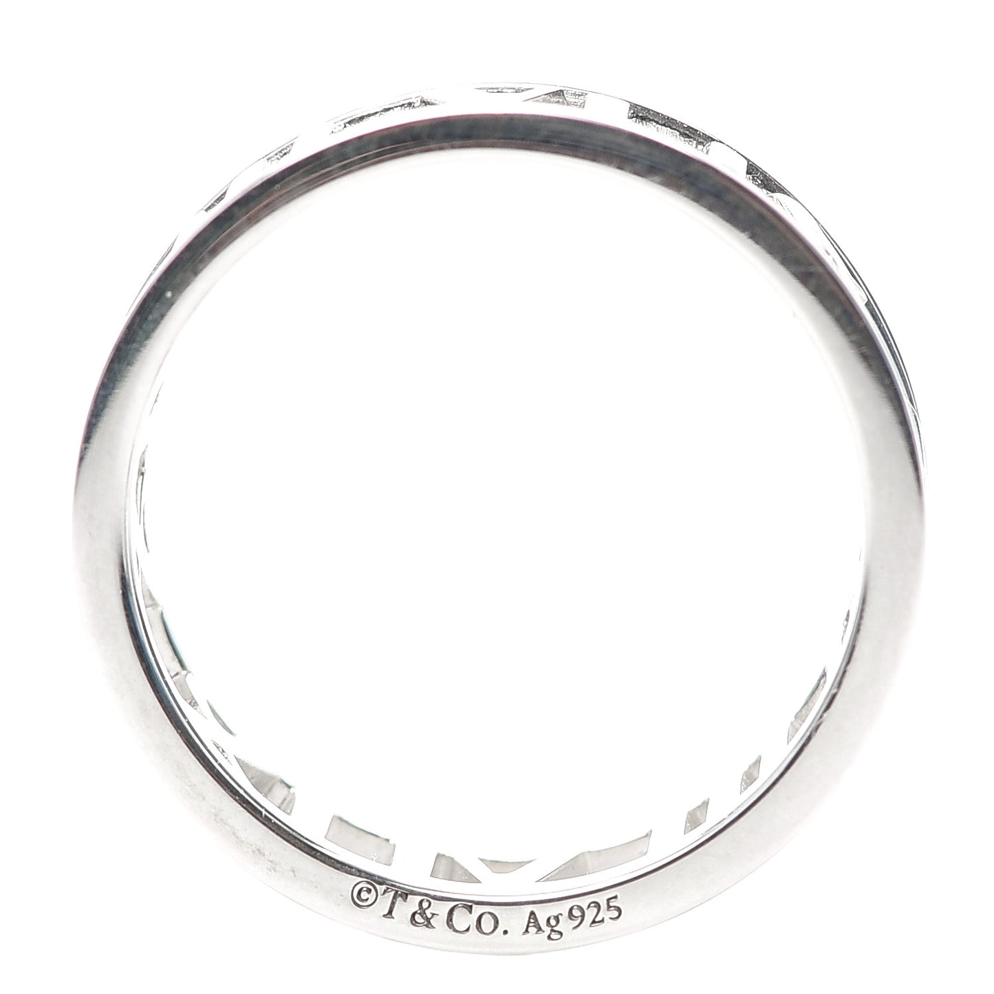 Sterling Silver Wide Atlas Open Ring 55 7.25