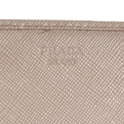 Prada Saffiano Metal Continental Flap Wallet Pomice 6 of 9