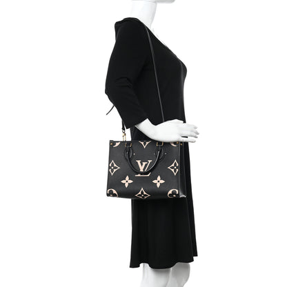 Louis Vuitton Empreinte Monogram Giant Onthego PM Black Beige 2 of 10