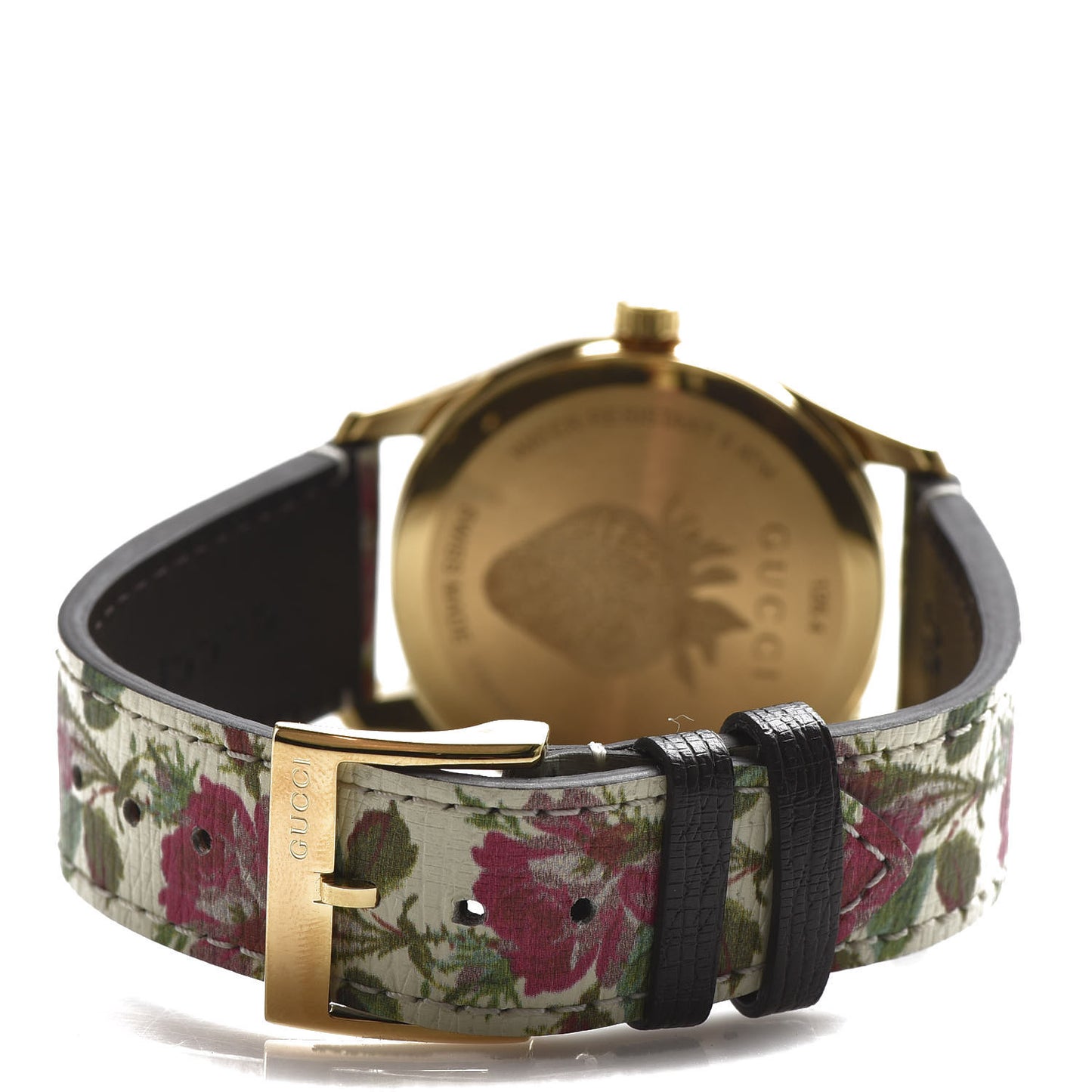 Stainless Steel Calfskin 38mm G-Timeless Floral Quartz Watch Ivory