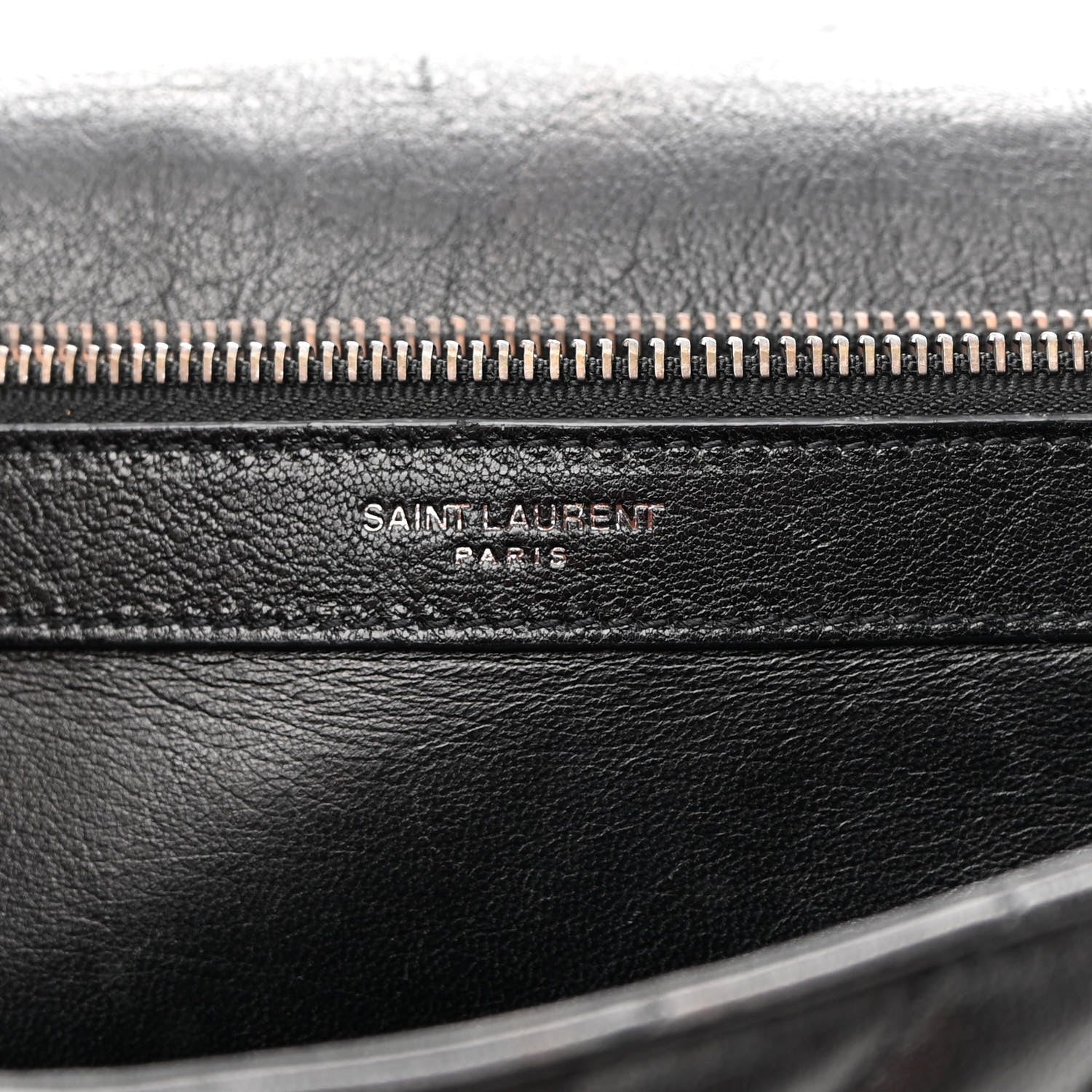 Saint Laurent Sheepskin Matelasse Chevron Monogram Large College Satchel Black 6 of 9