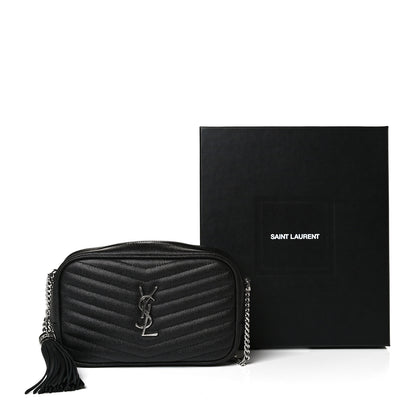 Saint Laurent Grain De Poudre Matelasse Monogram Mini Lou Camera Bag Black 12 of 12