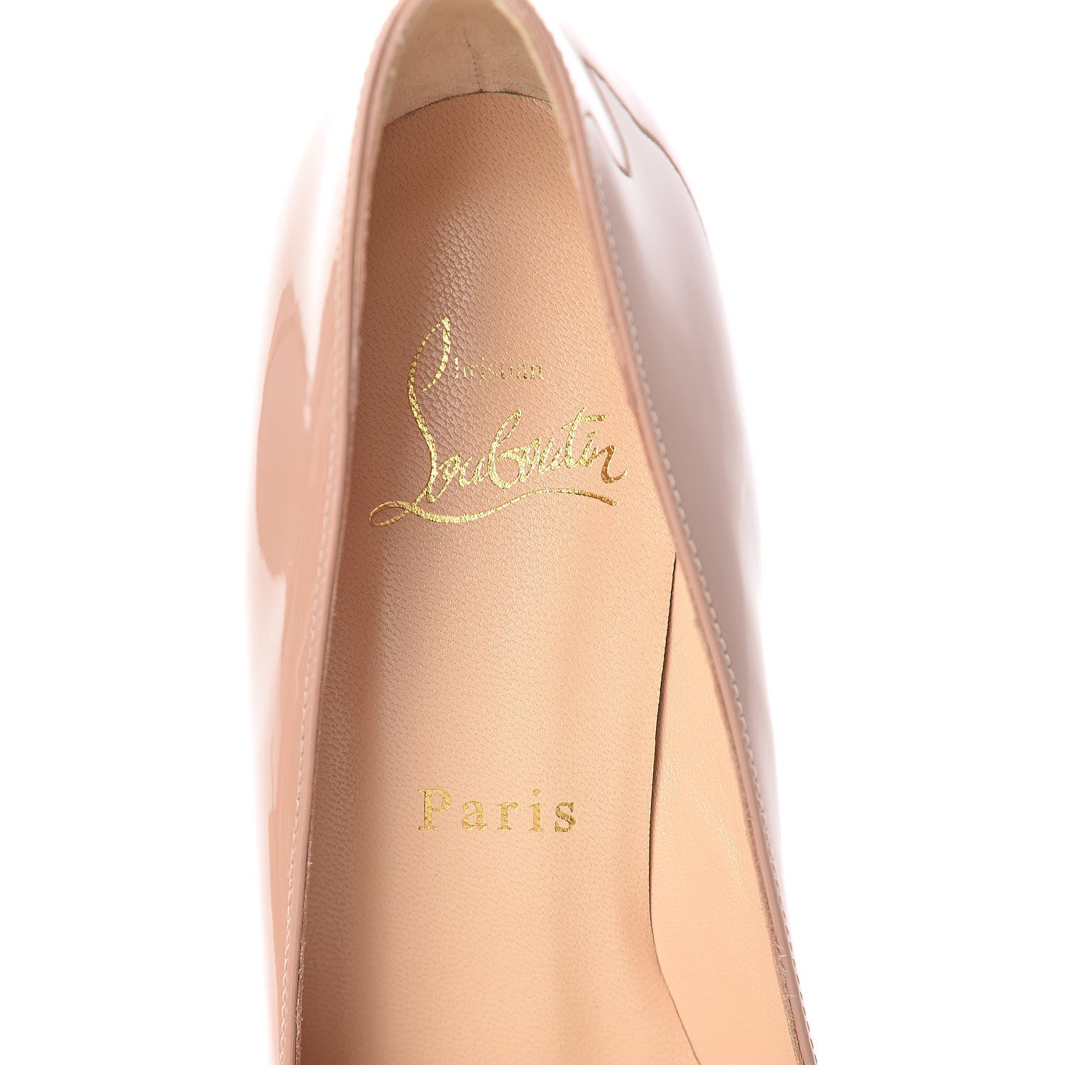 Christian Louboutin Patent Dirditta 130 Pumps 37 Nude 5 of 8