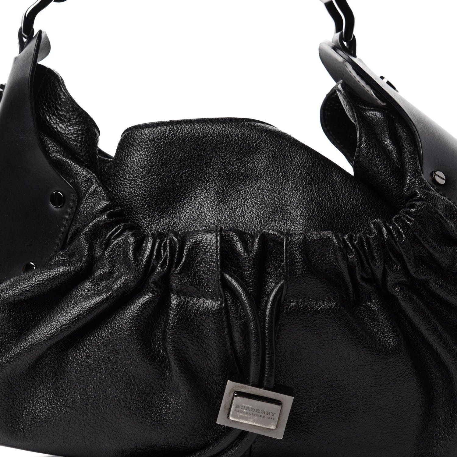 Burberry Calfskin Warrior Hobo Black 18 of 18