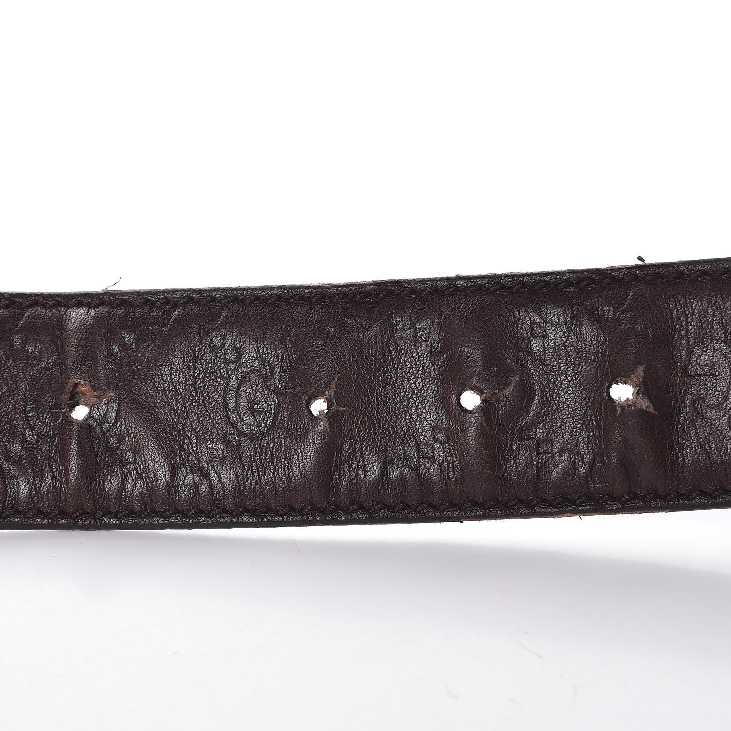Gucci Guccissima Signature Interlocking G 40mm Belt 80 32 Dark Brown 6 of 13