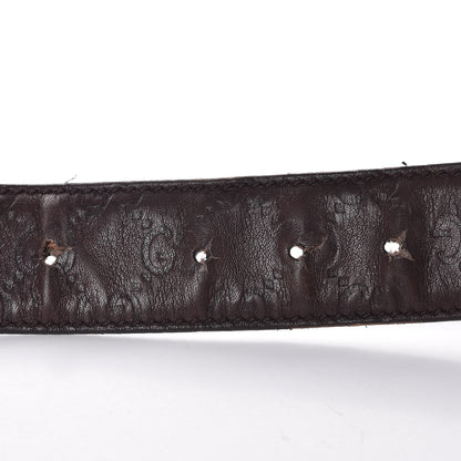 Gucci Guccissima Signature Interlocking G 40mm Belt 80 32 Dark Brown 6 of 13