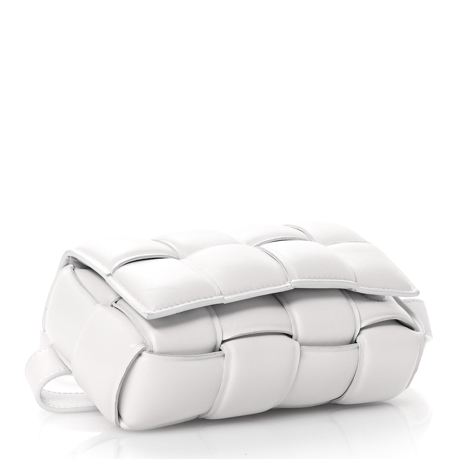 Bottega Veneta Nappa Maxi Intrecciato Padded The Belt Cassette Bag White 4 of 10