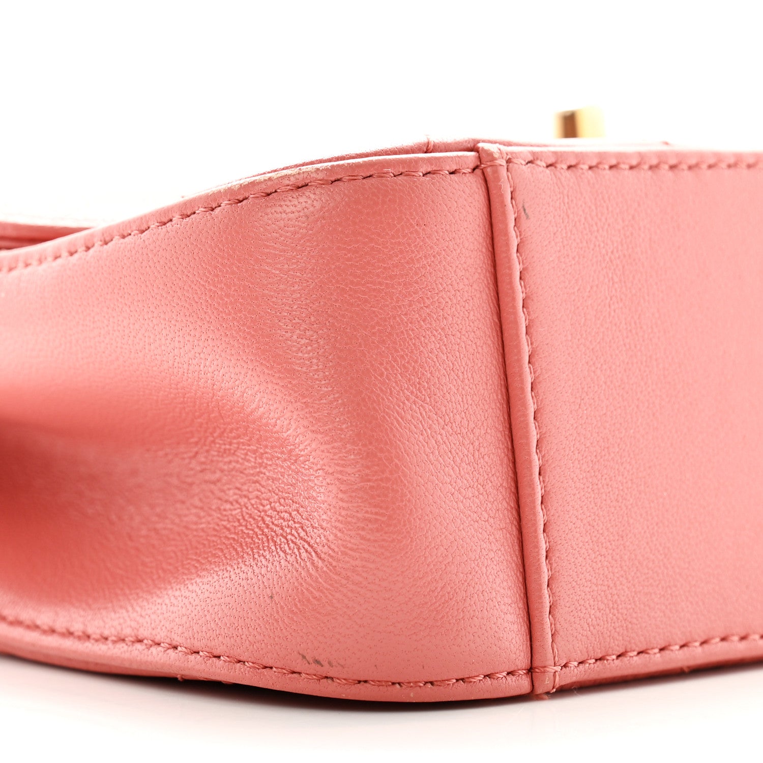 Chanel Lambskin Quilted Small Chain Infinity Top Handle Flap Pink 9 of 12