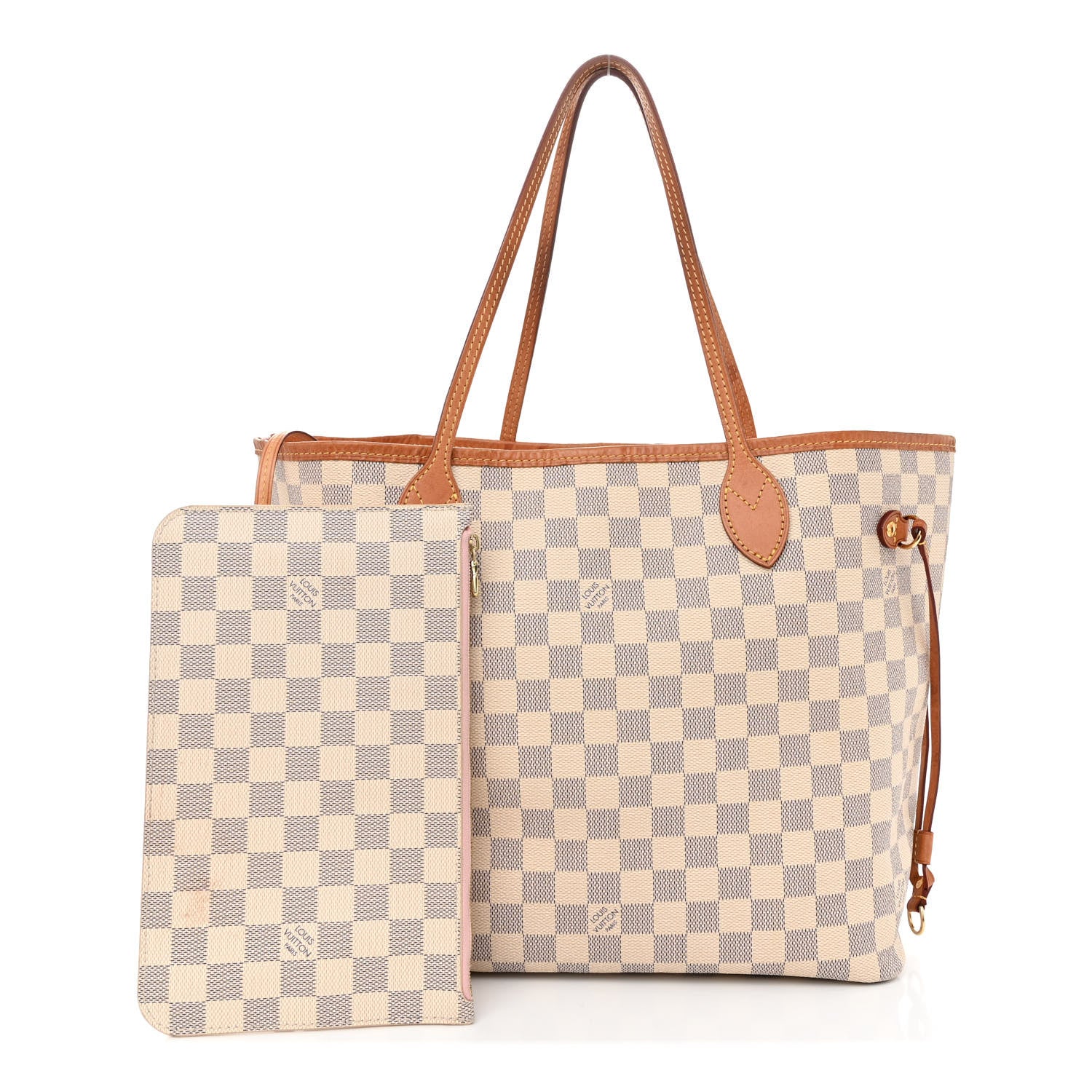 Louis Vuitton Damier Azur Neo Neverfull MM Rose Ballerine 1 of 15
