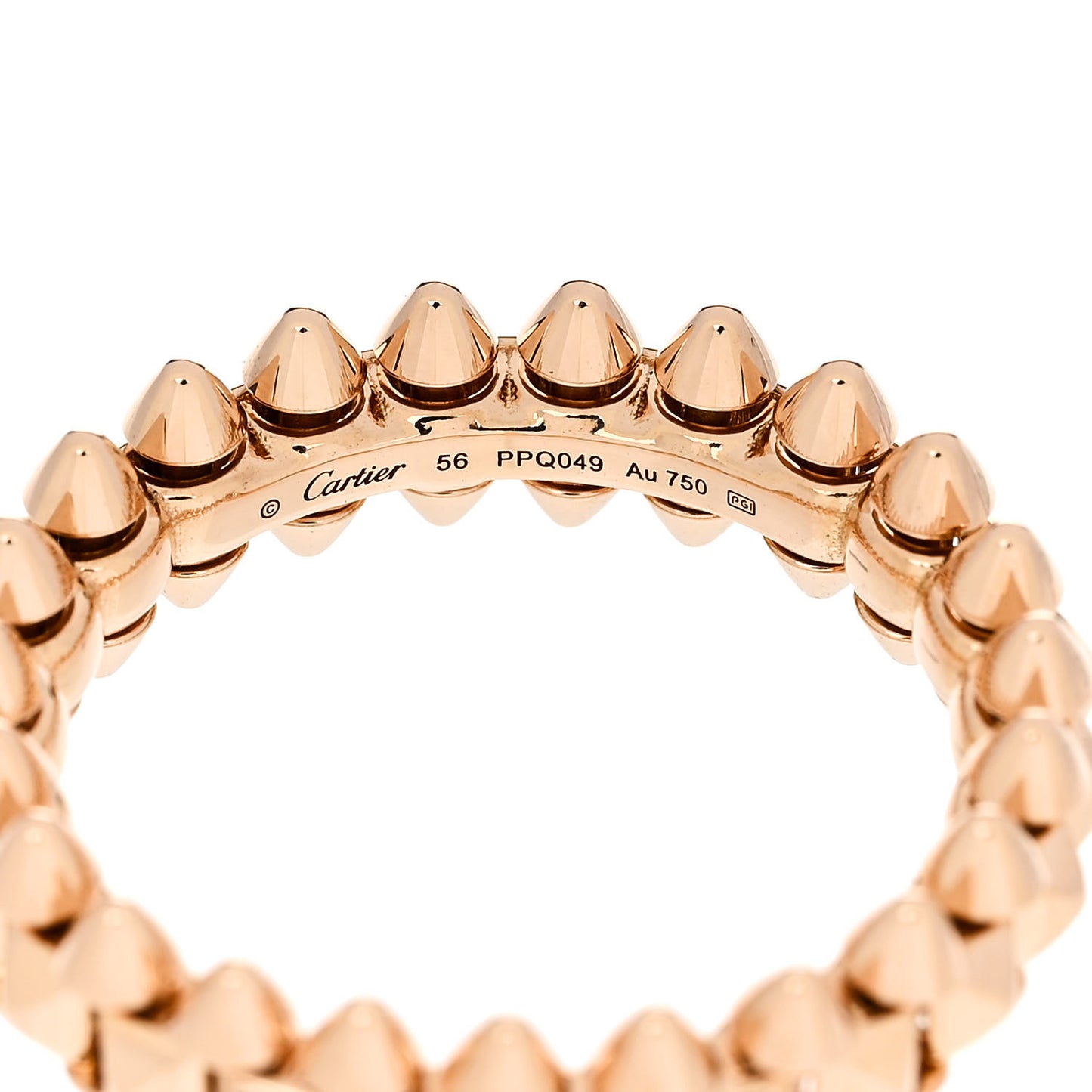 18K Pink Gold SM Clash De Cartier Ring 56 7.5