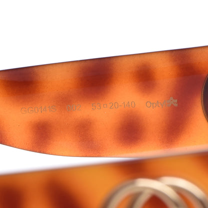 Gucci Acetate Square Frame Sunglasses GG0141S Tortoise 6 of 7