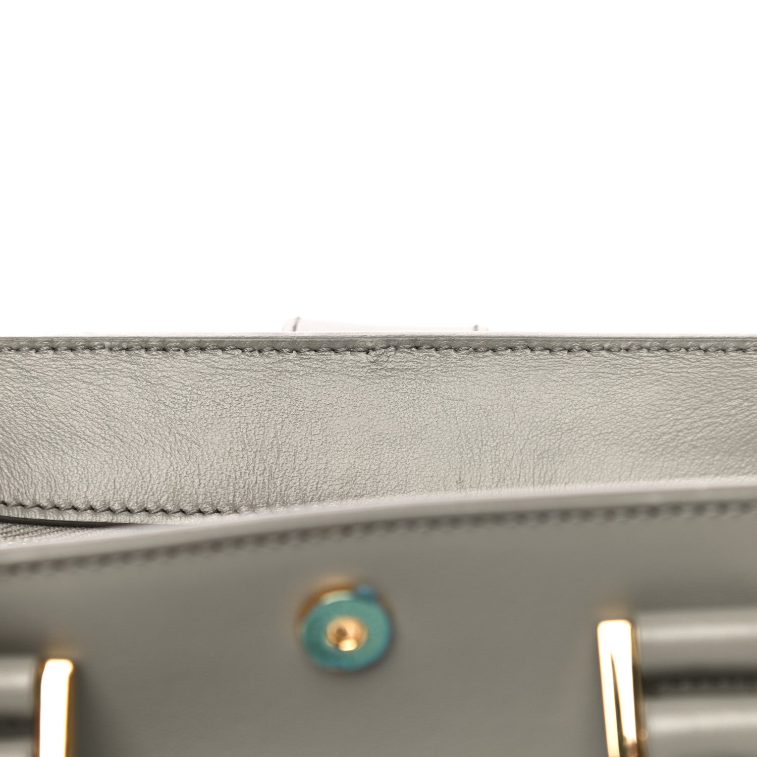 Saint Laurent Calfskin Monogram Baby Cabas Oyster Grey 10 of 10