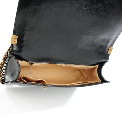 Chanel Glazed Calfskin Quilted Large Boy Flap Black 5 of 9