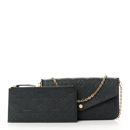 Louis Vuitton Empreinte Pochette Felicie Chain Wallet Black 3 of 12