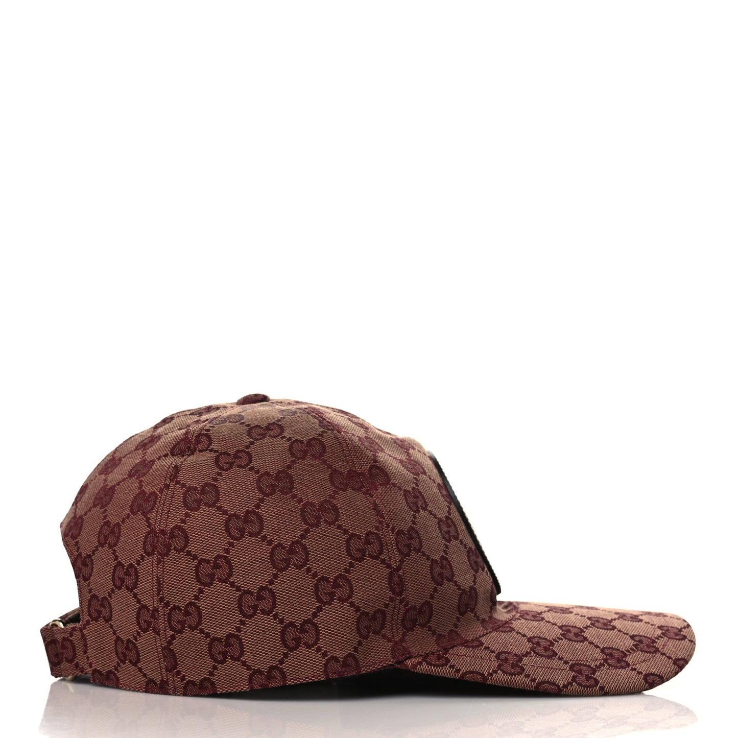 Monogram Textured Dollar Calfskin Zeno Baseball Hat Camel Bordeaux