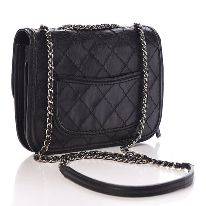 Chanel Calfskin Stitched Small Crossbody Flap Black 3 of 11