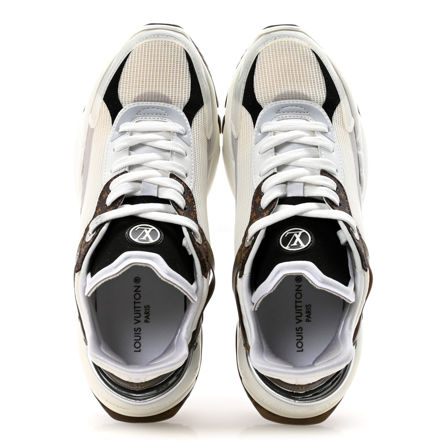 Monogram Calfskin Run 55 Sneakers 37 White