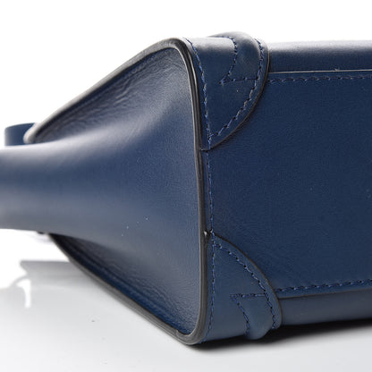 Celine Smooth Calfskin Nano Luggage Ocean Blue 8 of 9