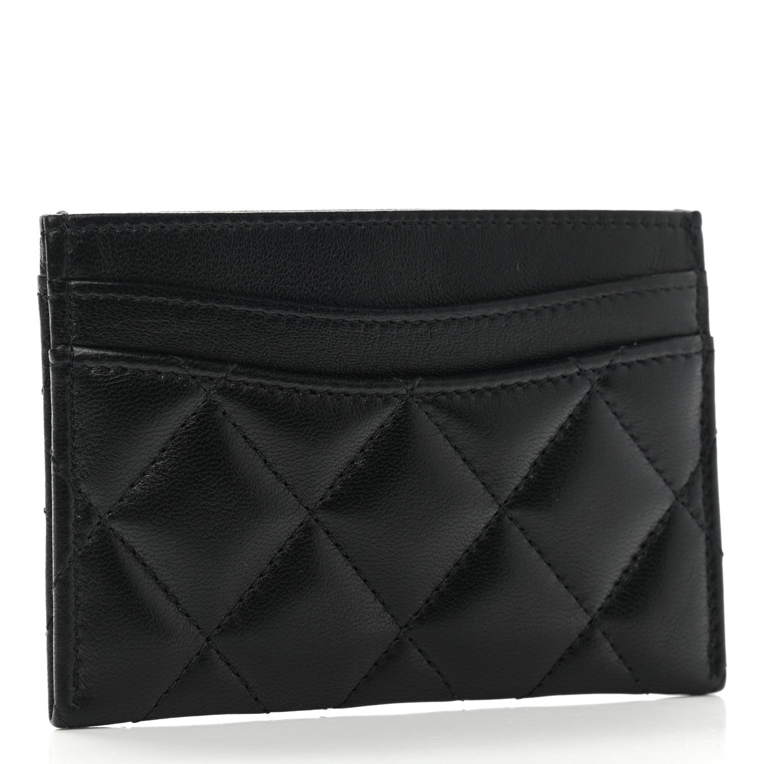 Chanel Lambskin Quilted Card Holder So Black 3 of 9