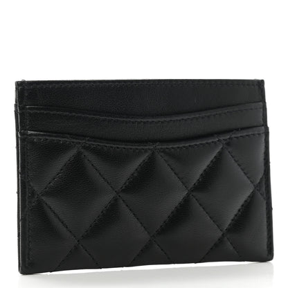 Chanel Lambskin Quilted Card Holder So Black 3 of 9