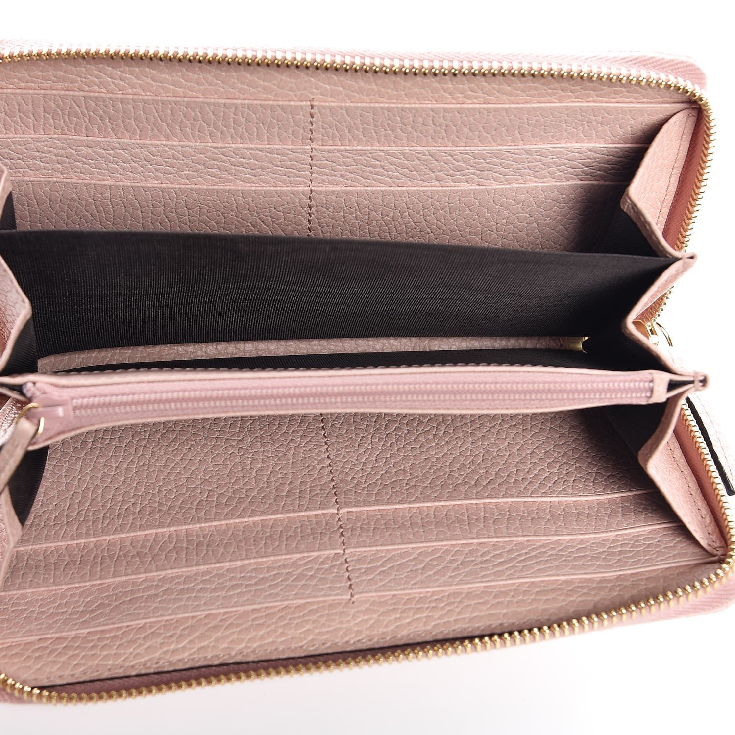 Gucci Dollar Calfskin GG Marmont Zip Around Wallet Perfect Pink 5 of 8