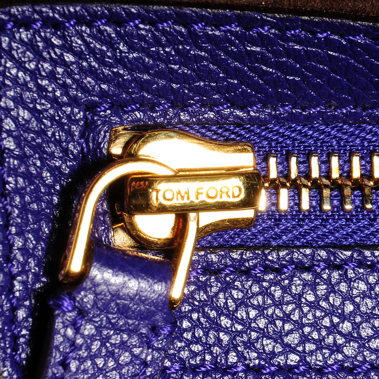 Tom Ford Pebbled Calfskin Large Jennifer Purple 10 of 10