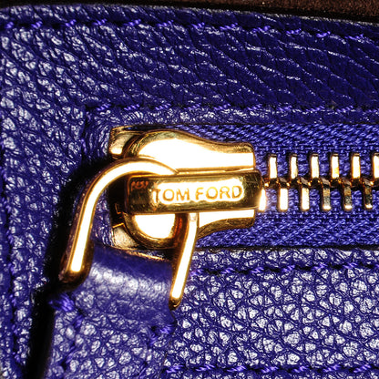 Tom Ford Pebbled Calfskin Large Jennifer Purple 10 of 10