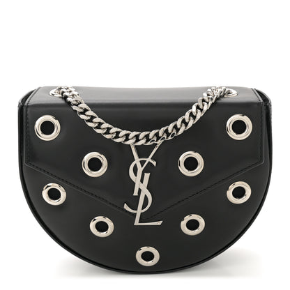 Saint Laurent Box Calfskin Grommet Crossbody Bag Black 1 of 11