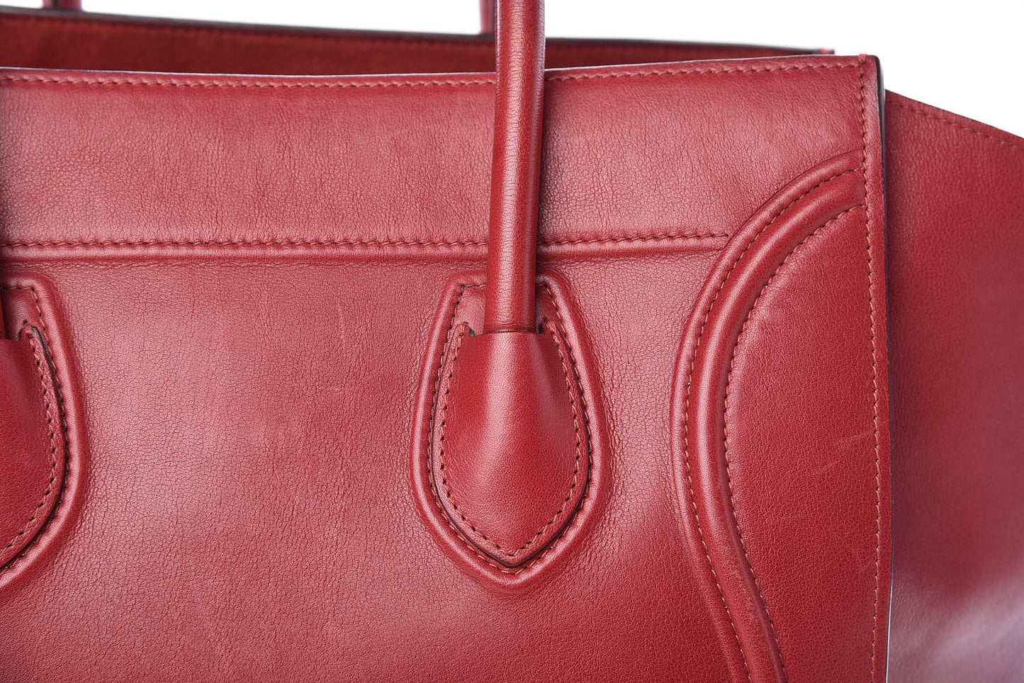 Supple Calfskin Medium Phantom Luggage Red