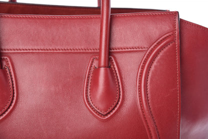 Celine Supple Calfskin Medium Phantom Luggage Red 12 of 21