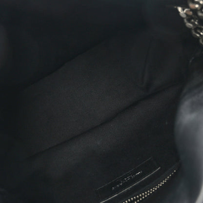 Saint Laurent Lambskin Quilted Small Loulou Puffer Monogram Chain Satchel Black 5 of 9