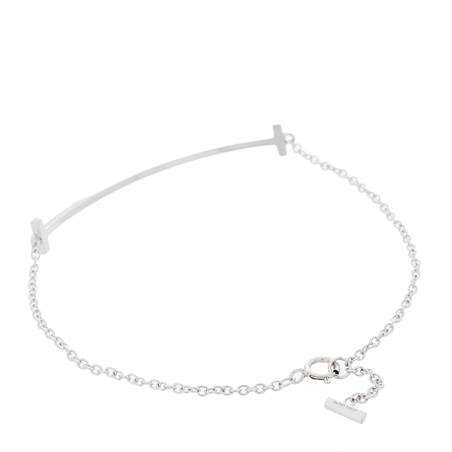 Tiffany 18K White Gold T Smile Bracelet 2 of 4