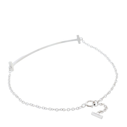 Tiffany 18K White Gold T Smile Bracelet 2 of 4