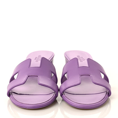 Hermes Calfskin Oasis Sandals 38 Violet 2 of 9