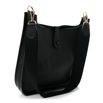 Hermes Taurillon Clemence Evelyne PM Black 3 of 10