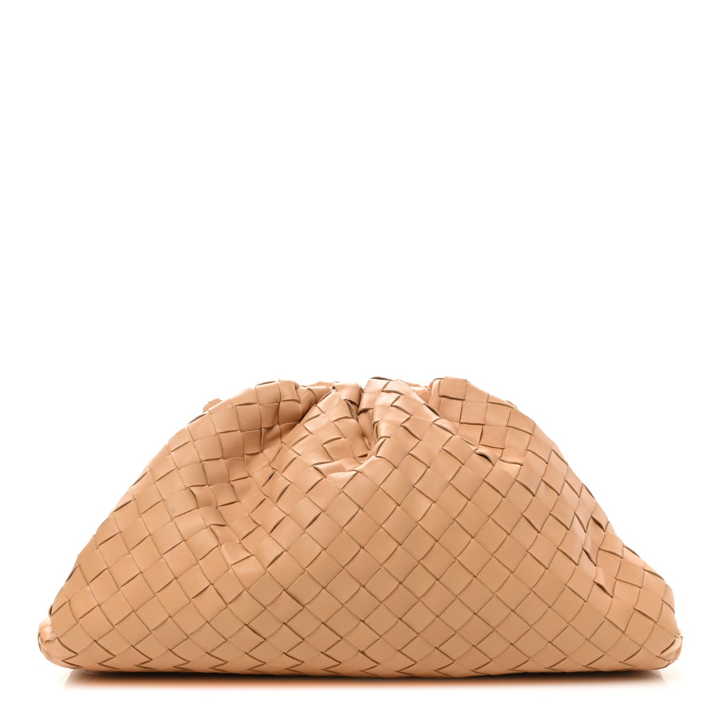 Nappa Maxi Intrecciato The Pouch Oversized Clutch Almond