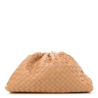 Bottega Veneta Nappa Maxi Intrecciato The Pouch Oversized Clutch Almond 1 of 10